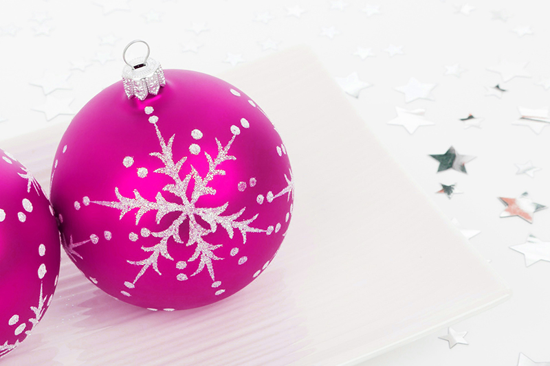 b2bcards corporate christmas eacrd ref:b2b-ecards-baubles-fuschia-408.jpg, Baubles, Fuschia