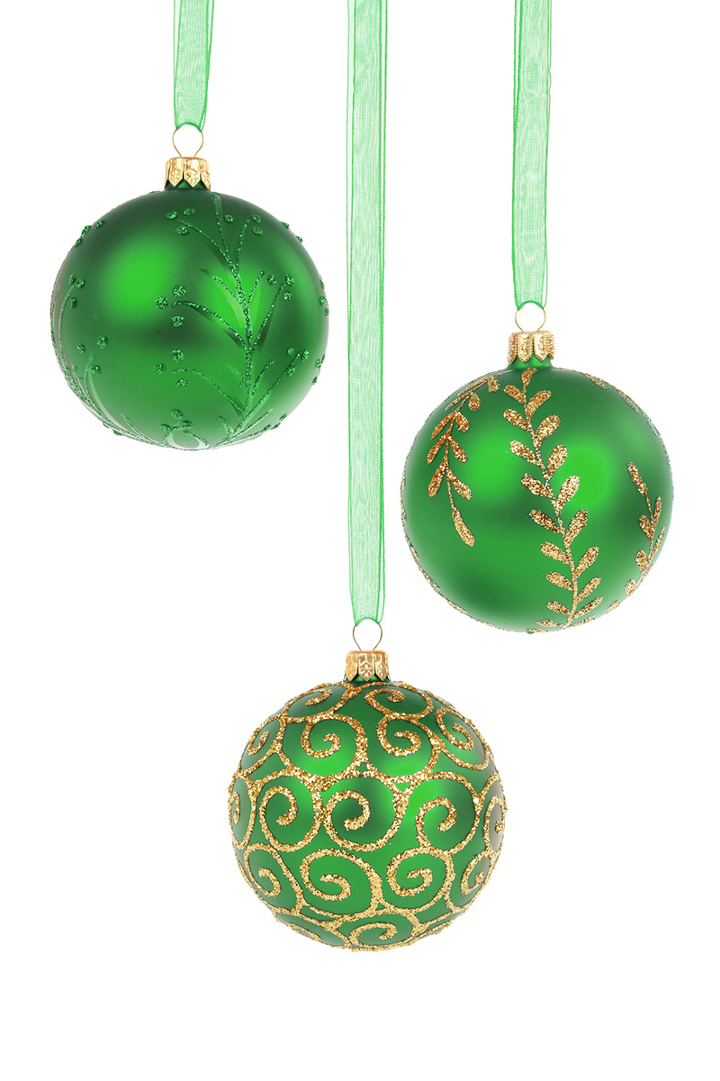 b2bcards corporate christmas eacrd ref:b2b-ecards-baubles-green-399.jpg, Baubles, Green