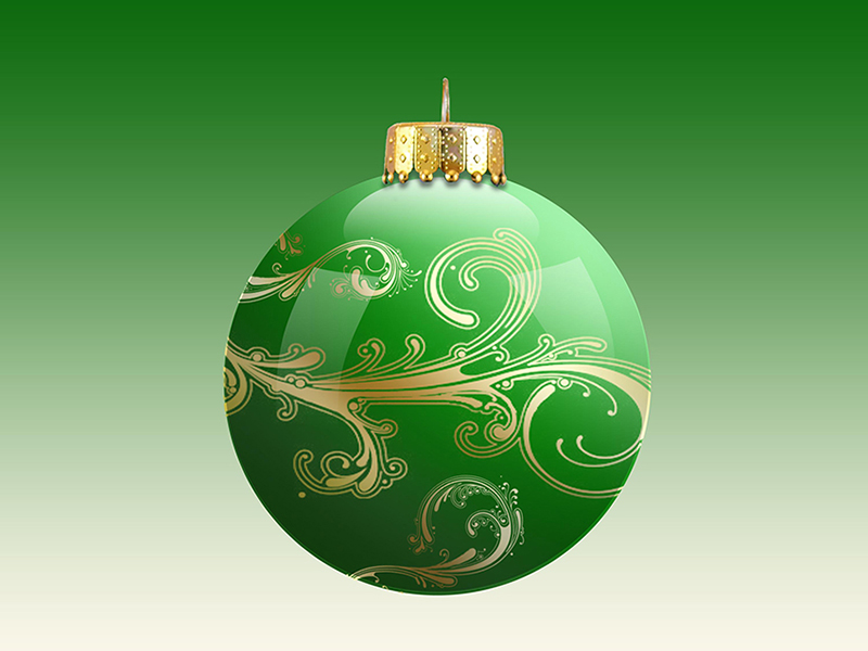 b2bcards corporate christmas eacrd ref:b2b-ecards-baubles-green-608.jpg, Baubles, Green