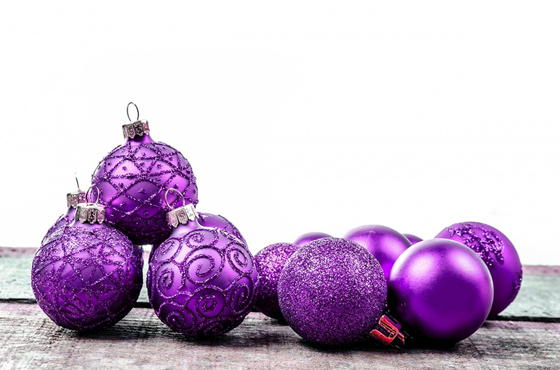 b2bcards corporate christmas eacrd ref:b2b-ecards-baubles-purple-594.jpg, Baubles, Purple