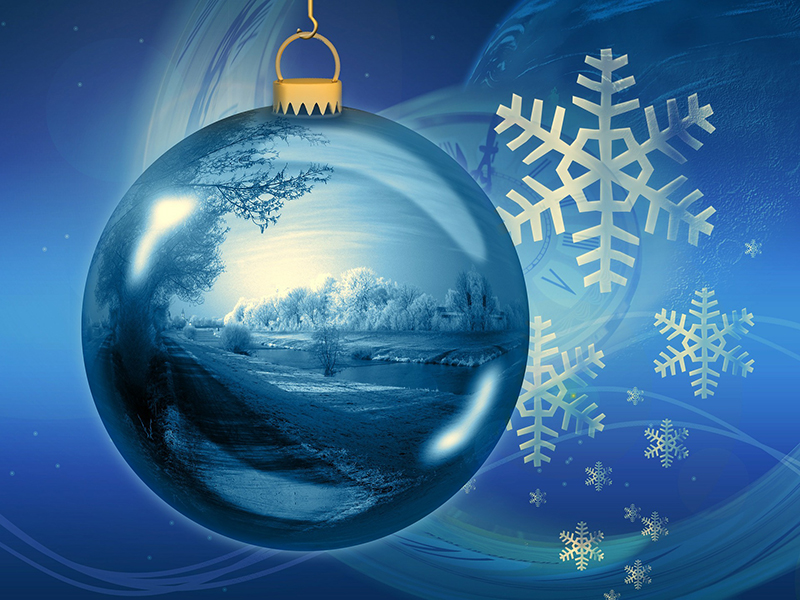 b2bcards corporate christmas eacrd ref:b2b-ecards-baubles-scenery-blue-738.jpg, Baubles,Scenery, Blue