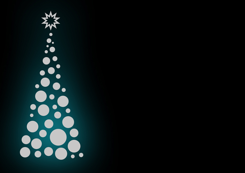 b2bcards corporate christmas eacrd ref:b2b-ecards-christmas-tree-contemporary-teal-silver-378.jpg, Christmas Tree,Contemporary, Teal,Silver